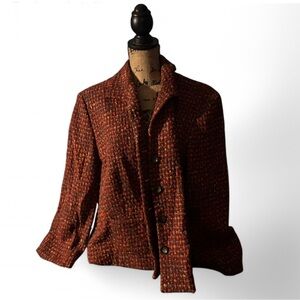Women's Tweed Jacket - Brown
